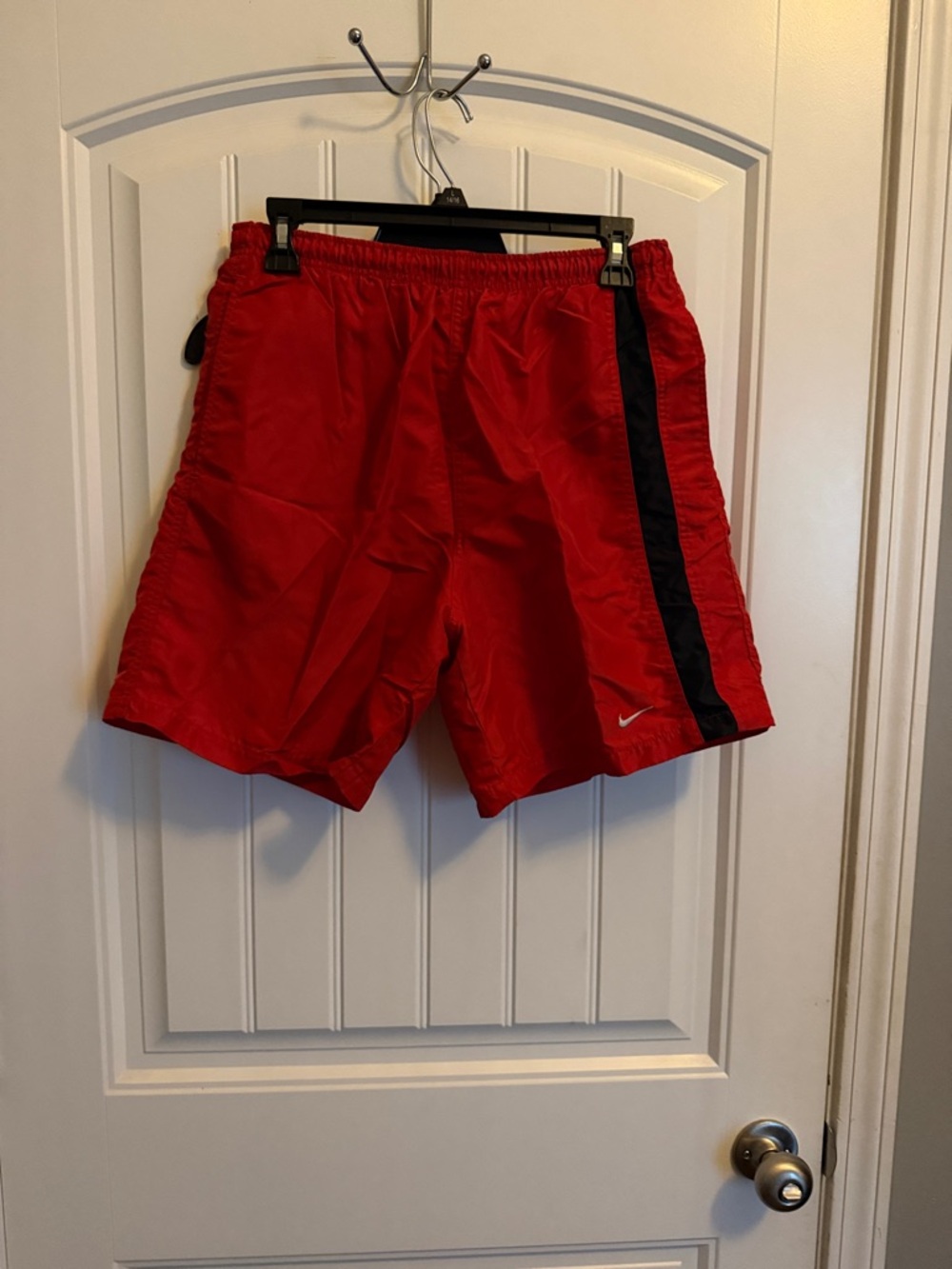 Nike Red Shorts with Black Side Panel